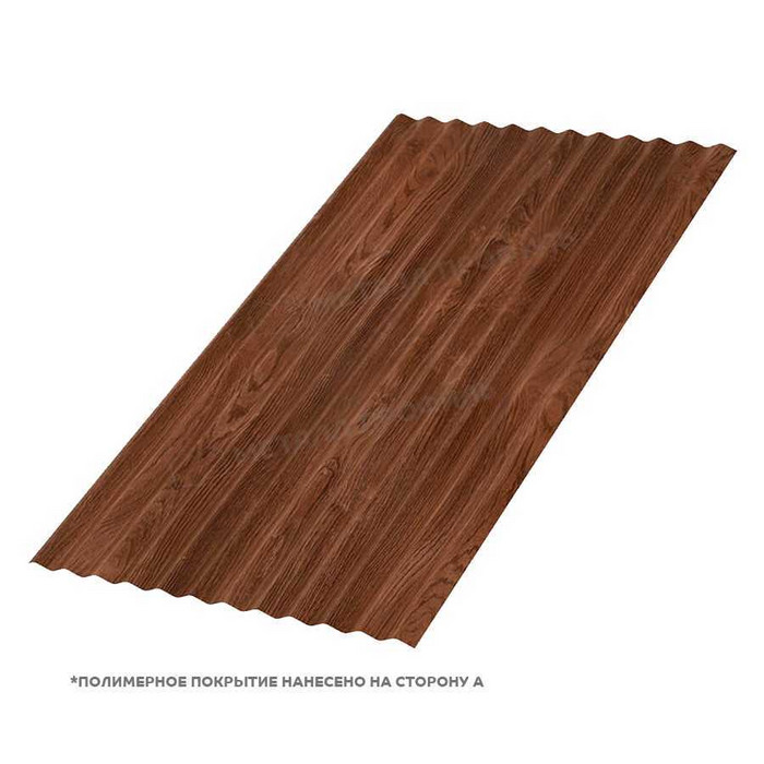 Профлист Металл Профиль МП-18 0,5 ECOSTEEL® Мореный Дуб | A