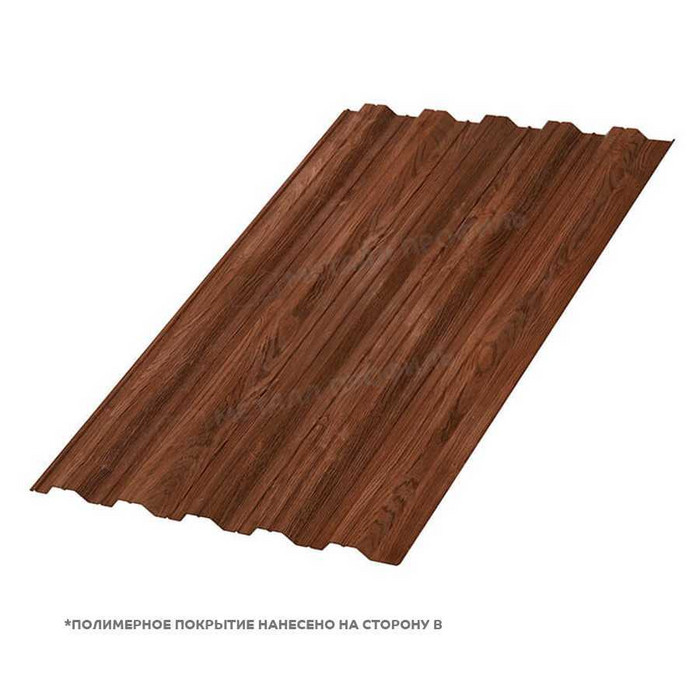 Профлист Металл Профиль НС-35 0,5 ECOSTEEL® Мореный Дуб