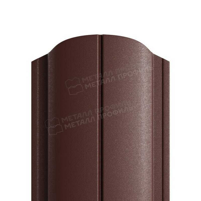 Штакетник Металл Профиль ELLIPSE-O 0,45 VikingMP® RAL8017/8017 Коричневый шоколад двухсторонний