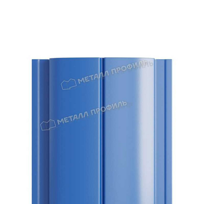 Штакетник Металл Профиль ELLIPSE-T 0,4 Полиэстер RAL5005 Синий насыщенный