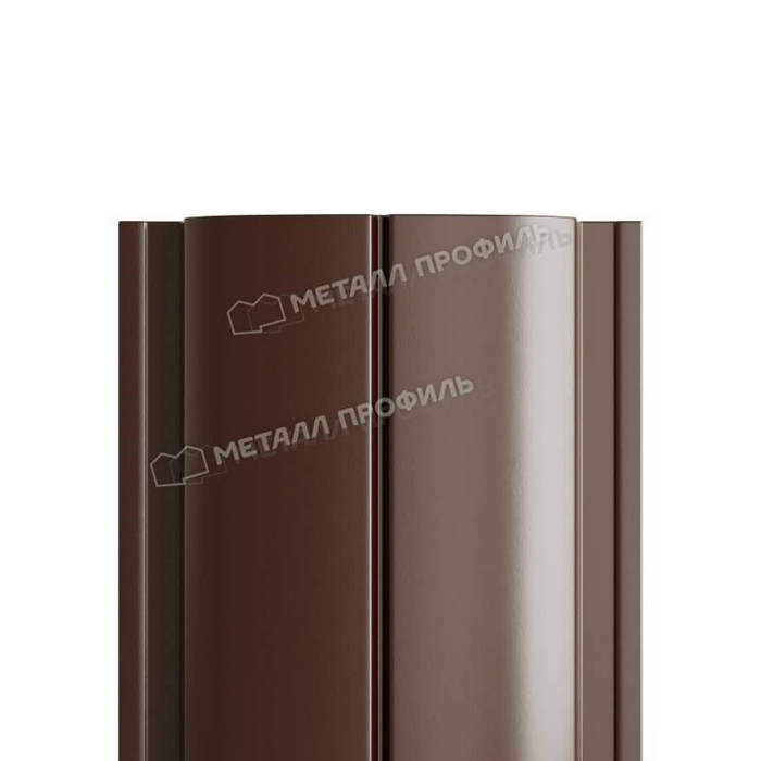 Штакетник Металл Профиль ELLIPSE-T 0,45 VikingMP® RR 32 Темно-коричневый