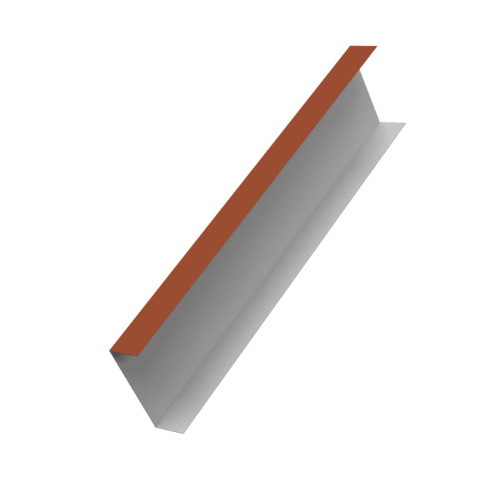 Декоративная накладка на столб универсальная 60х60 для забора жалюзи 0,45 Drap TX RAL 8004 терракота (3м)