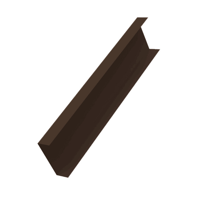 Декоративная накладка на столб универсальная 62х55 для забора жалюзи 0,5 PurPro Matt 275 RAL 8017 шоколад (3м)