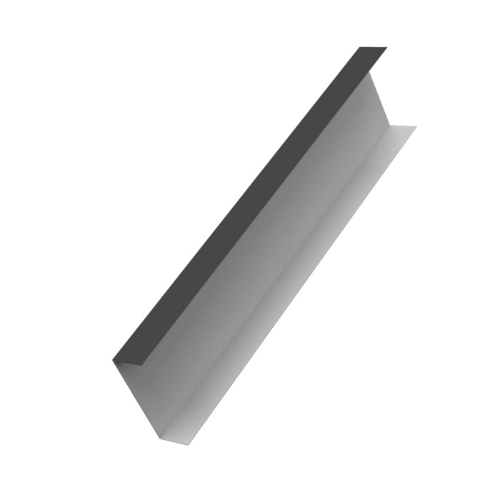Декоративная накладка на столб универсальная 62х55 для забора жалюзи 0,5 Satin RAL 7016 антрацитово-серый (2м)