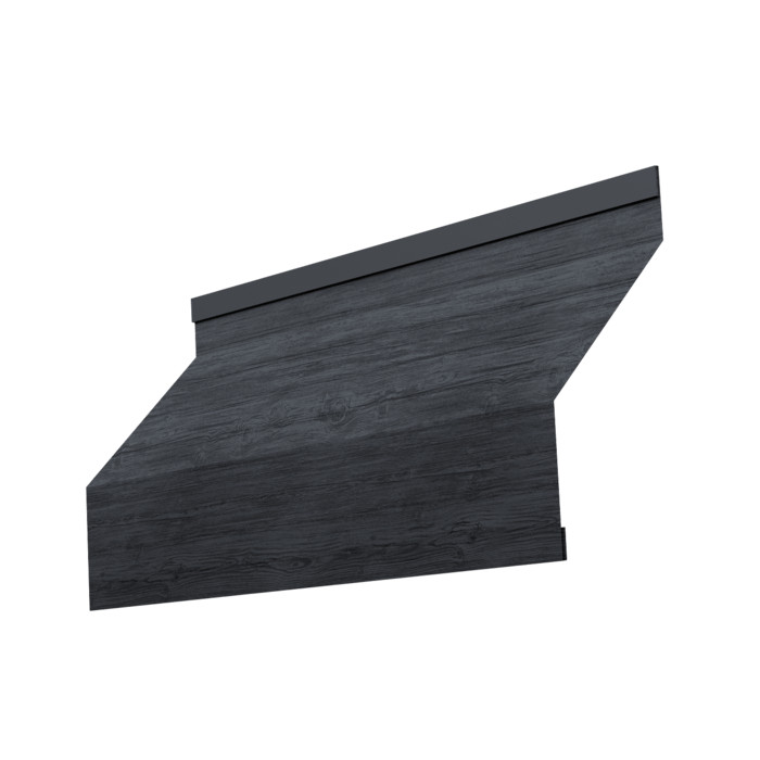 Ламель забора жалюзи Milan new 0,45 Print Premium с пленкой Grey Wood TwinColor