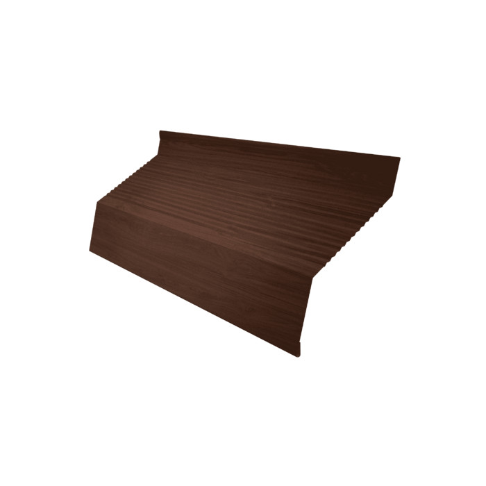 Ламель забора жалюзи Milan new gofr 0,45 Print Elite с пленкой Choco Wood TwinColor
