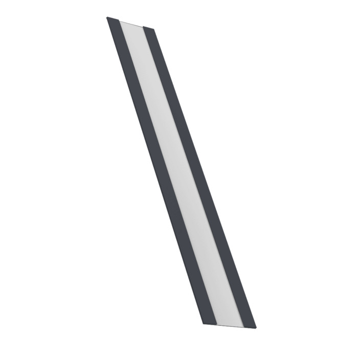 Крепежная планка жалюзи Milan, Milan Slim, Tokyo 0,45 Drap TX RAL 7024 мокрый асфальт (1,8м)