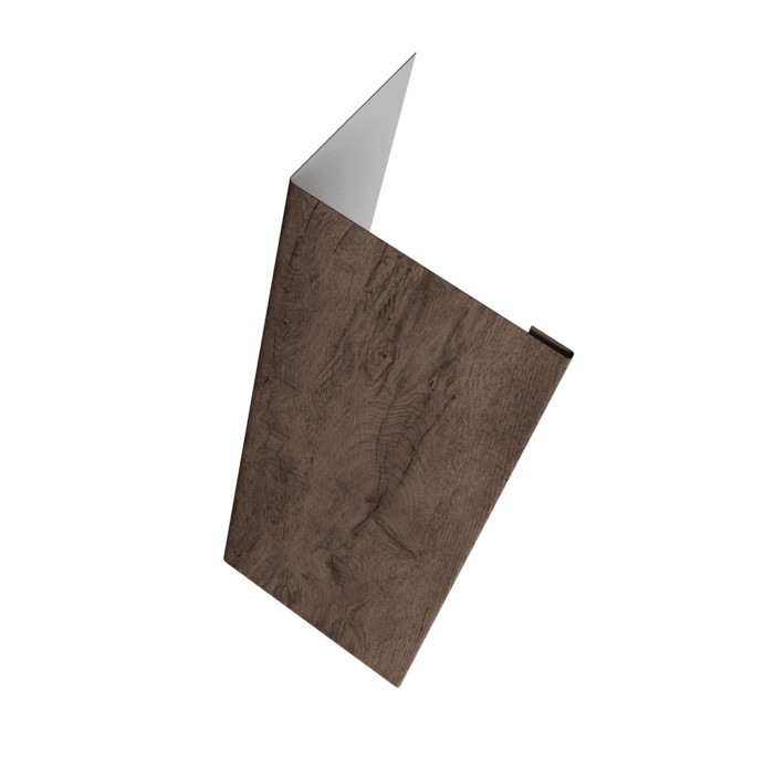 Нащельник (для калиток и ворот) 25х35 жалюзи Milan, Tokyo, Palermo 0,45 Print Premium Almond Wood Fresh (L2,5)