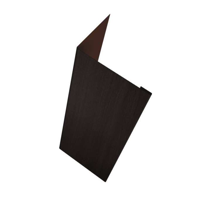 Нащельник (для калиток и ворот) 25х35 жалюзи Milan, Tokyo, Palermo 0,45 Print Elite Coffee Wood TwinColor (L1,68)