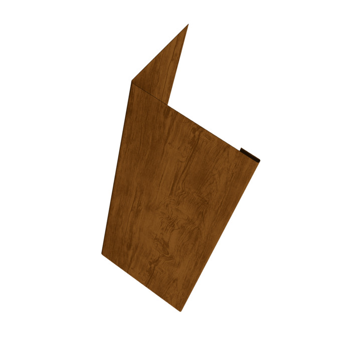 Нащельник (для калиток и ворот) 25х35 жалюзи Milan, Tokyo, Palermo 0,45 Print-double Elite Golden Wood (L2,0)