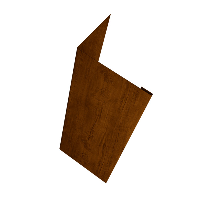 Нащельник (для калиток и ворот) 25х35 жалюзи Milan, Tokyo, Palermo 0,45 Print-double Premium Golden Wood Intense F (L1,68)