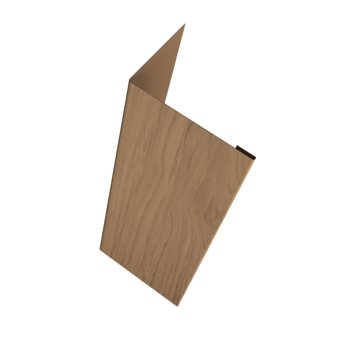 Нащельник (для калиток и ворот) 25х35 жалюзи Milan, Tokyo, Palermo 0,45 Print Elite Honey Wood TwinColor (L2,0)