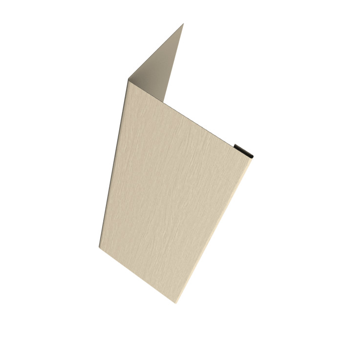 Нащельник (для калиток и ворот) 25х35 жалюзи Milan, Tokyo, Palermo 0,45 Print Elite Milky Wood TwinColor (L2,5)