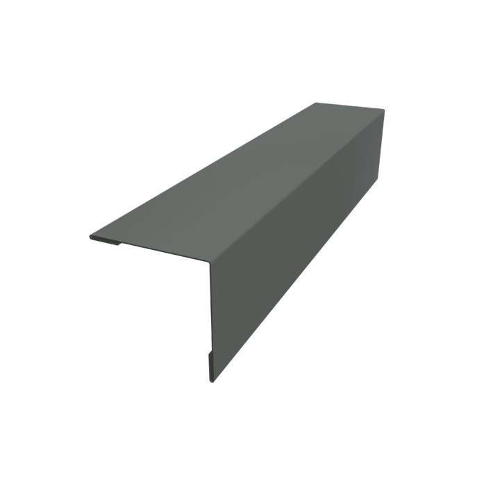 Планка завершающая 50х50 жалюзи Milan 0,45 PE RAL 7005 мышино-серый (3м)