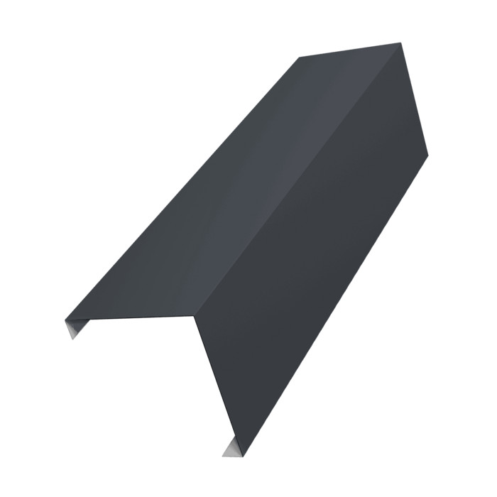 Декоративная накладка на столб универсальная угловая 80х80 для забора жалюзи 0,45 Drap TR RAL 7024 мокрый асфальт (1,8м)