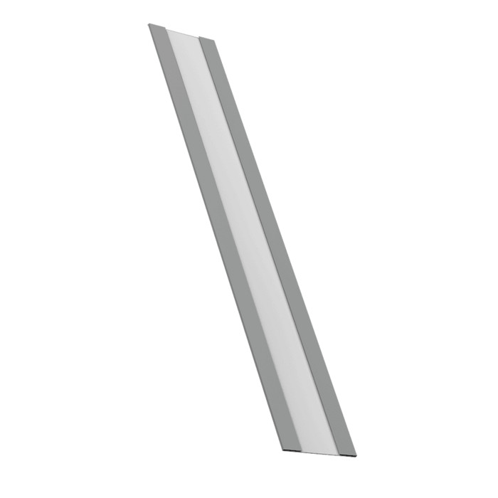 Крепежная планка жалюзи Milan, Milan Slim, Tokyo 0,45 PE RAL 9006 бело-алюминиевый (1,8м)