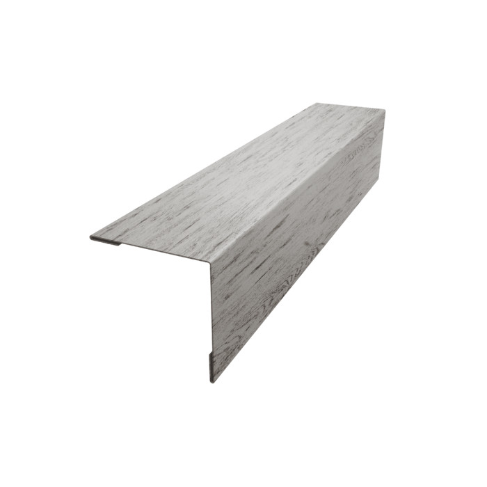 Планка завершающая 50х50 жалюзи Milan 0,45 Print Elite Snow Wood TwinColor (3м)