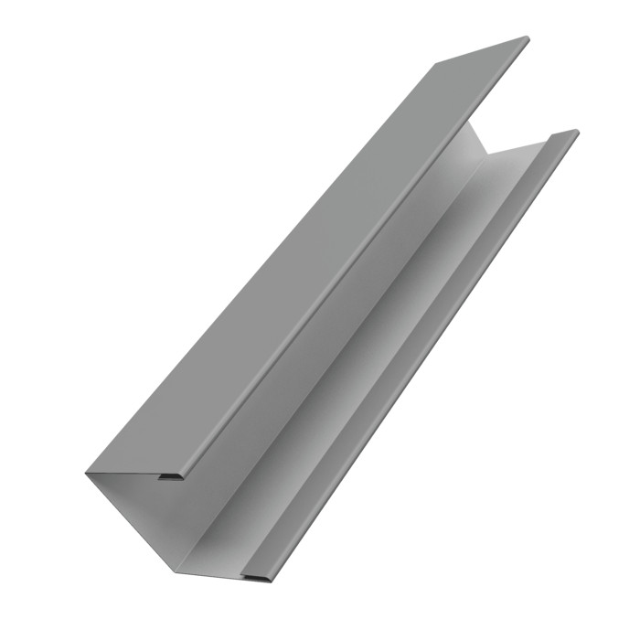 Крышка жалюзи Milan Slim 0,5 Satin RAL 9006 бело-алюминиевый (2,5м)