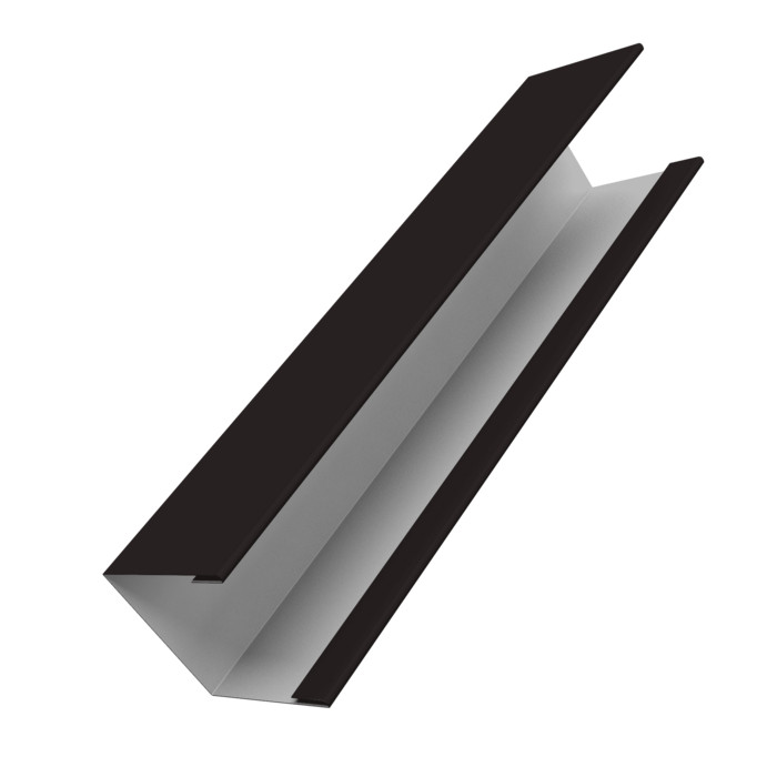 Крышка жалюзи Milan Slim 0,5 Satin Matt RAL 9005 черный (2,5м)