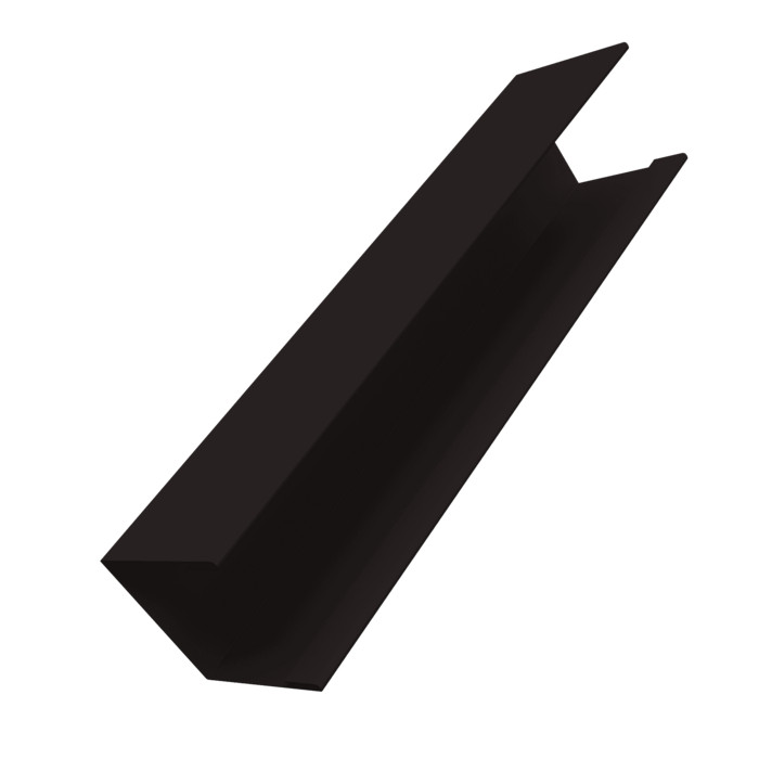 Крышка жалюзи Milan Slim 0,45 Drap-double TX RAL 9005 черный (3м)
