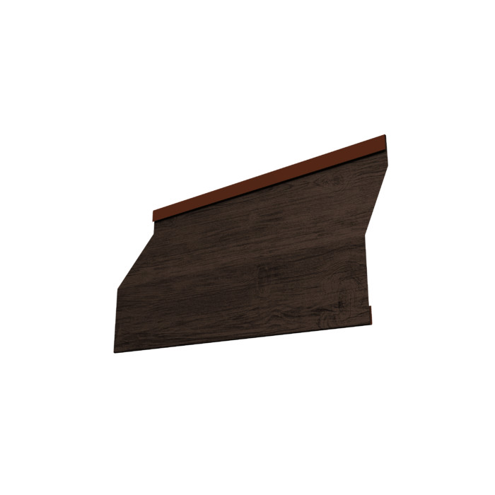 Ламель забора жалюзи Milan Slim 0,45 Print Premium с пленкой Antique Wood TwinColor