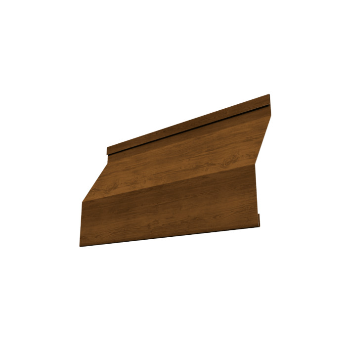 Ламель забора жалюзи Milan Slim 0,45 Print-double Elite с пленкой Golden Wood