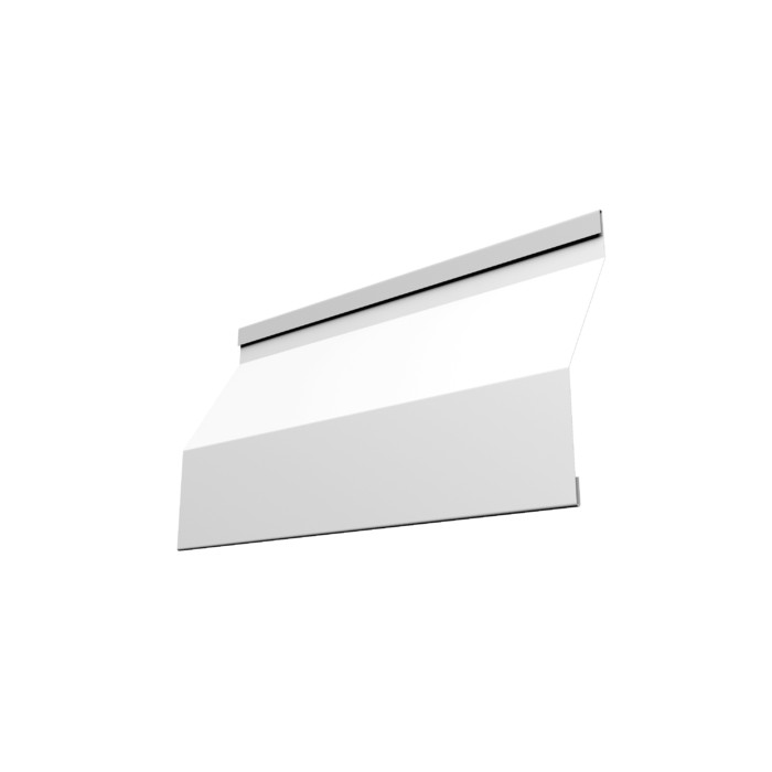 Ламель забора жалюзи Milan Slim 0,7 PE с пленкой RAL 9003 сигнальный белый