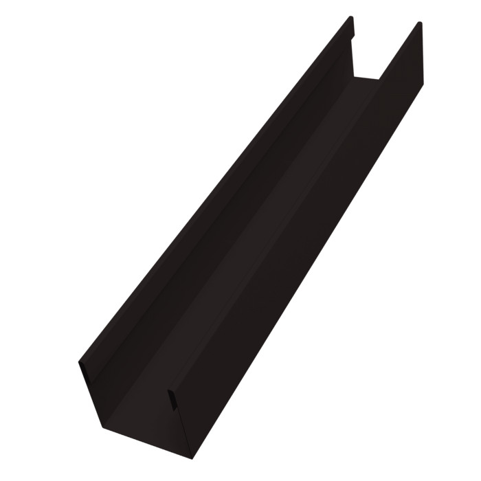 Стойка жалюзи Milan Slim 0,45 PE-Double RAL 9005 черный (3м)