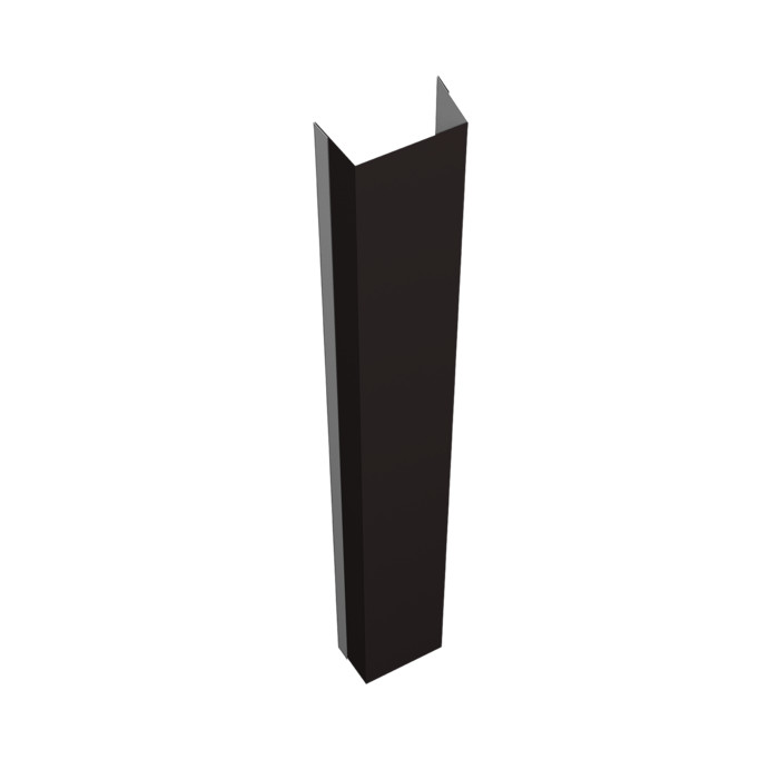 Крепежная планка нижняя Texas 0,5 PurPro Matt 275 RAL 9005 черный (2,5м)