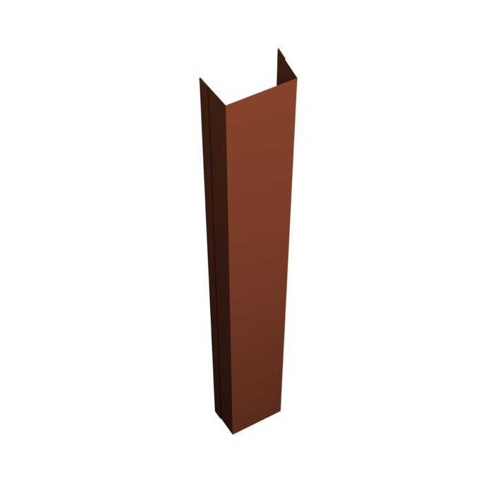 Крепежная планка нижняя Texas 0,5 Velur X RAL 8004 терракота (1,8м)