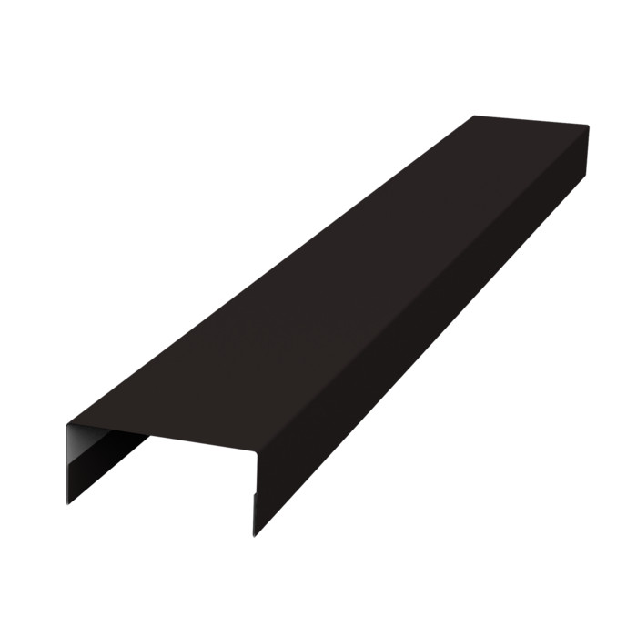 Крышка 45х20 жалюзи Texas 0,45 Drap RAL 9005 черный (2,5м)