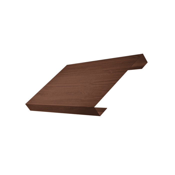 Ламель лицевая 150 забора жалюзи Texas 0,45 Print Elite с пленкой Choco Wood TwinColor