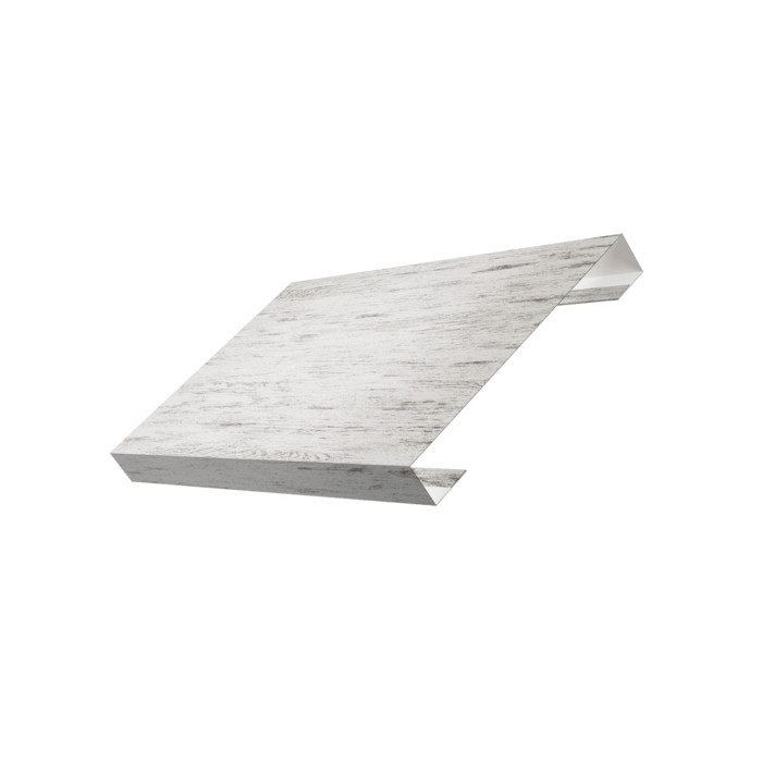 Ламель лицевая 150 забора жалюзи Texas 0,45 Print Elite с пленкой Snow Wood TwinColor