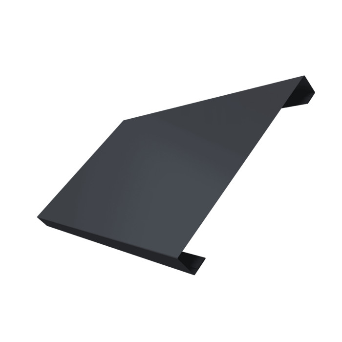 Ламель лицевая 200 забора жалюзи Texas 0,45 Drap TwinColor с пленкой RAL 7024 мокрый асфальт
