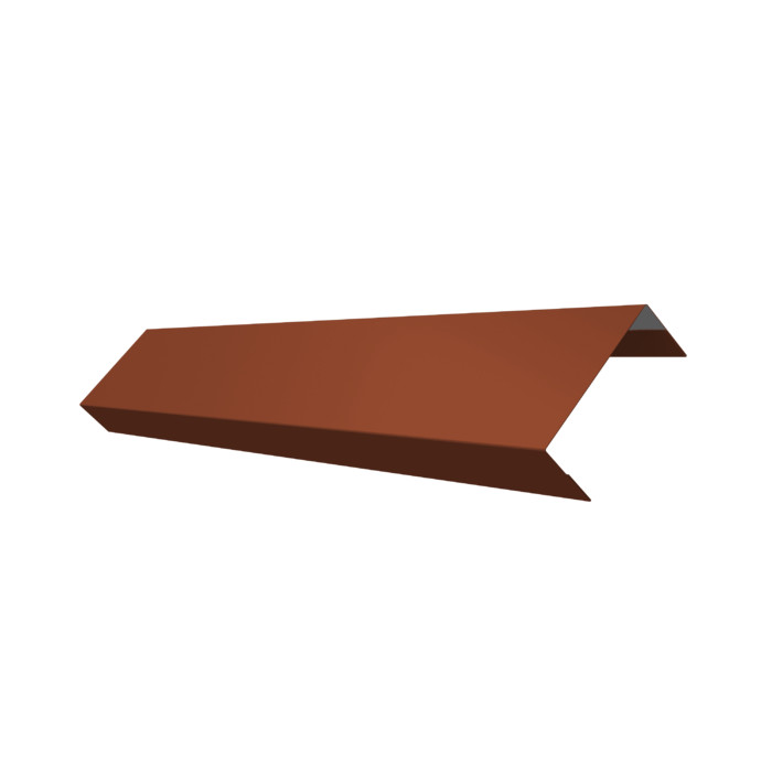 Ламель лицевая 50 забора жалюзи Texas 0,5 Satin с пленкой RAL 8004 терракота