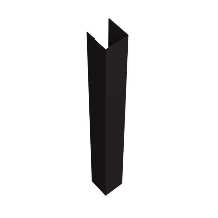 Стойка жалюзи Texas для монтажа без крепежного вкладыша 0,45 Drap TX-double RAL 9005 черный (3м)