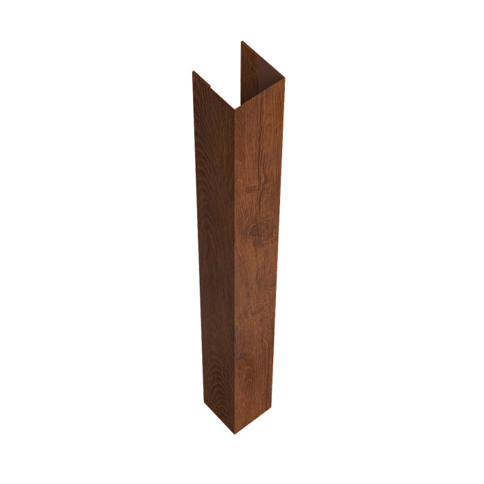 Стойка жалюзи Texas для монтажа без крепежного вкладыша 0,45 Print Premium Golden Wood Fresh TwinColor (3м)