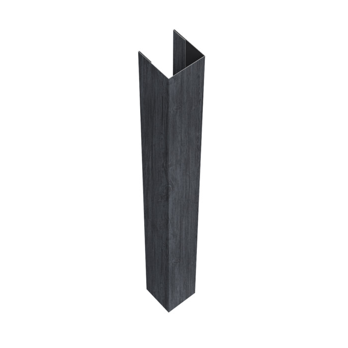 Стойка жалюзи Texas для монтажа без крепежного вкладыша 0,45 Print Premium Grey Wood TwinColor (2,5м)