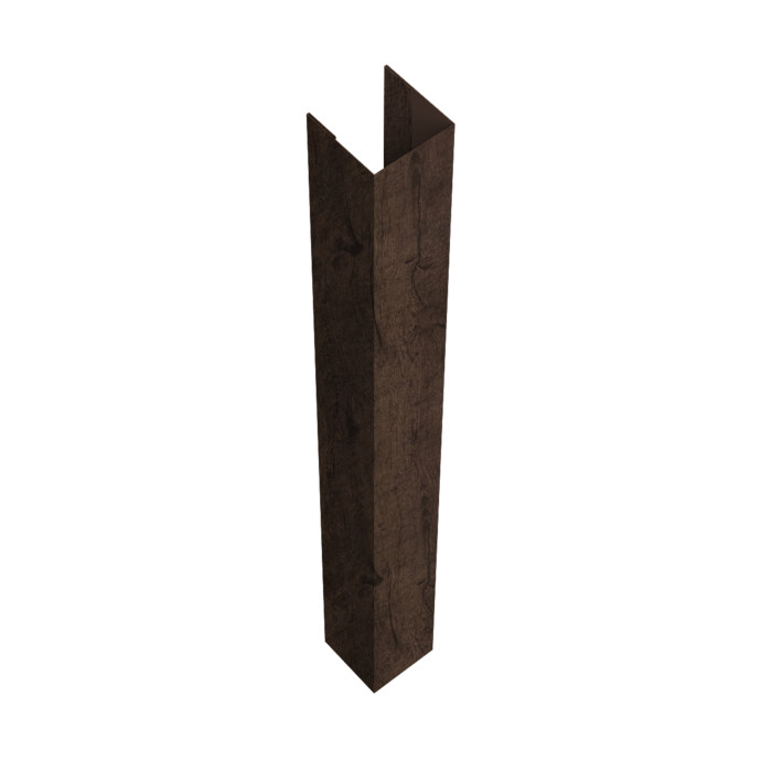 Стойка жалюзи Texas для монтажа с крепежным вкладышем 0,45 Print Premium Antique Wood TwinColor (3м)