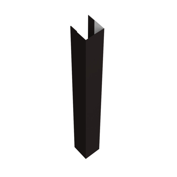 Стойка жалюзи Texas для монтажа с крепежным вкладышем 0,5 Drap TX RAL 9005 черный (2м)