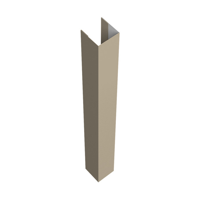 Стойка жалюзи Texas для монтажа с крепежным вкладышем 0,5 Satin RAL 1015 светлая слоновая кость (2м)