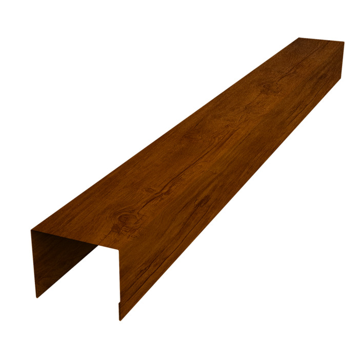 Крышка для забора жалюзи Palermo 0,45 Print-double Premium Golden Wood Intense F (2,5м)