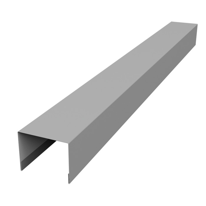 Крышка жалюзи Palermo 0,5 Satin RAL 9006 бело-алюминиевый (2,5м)