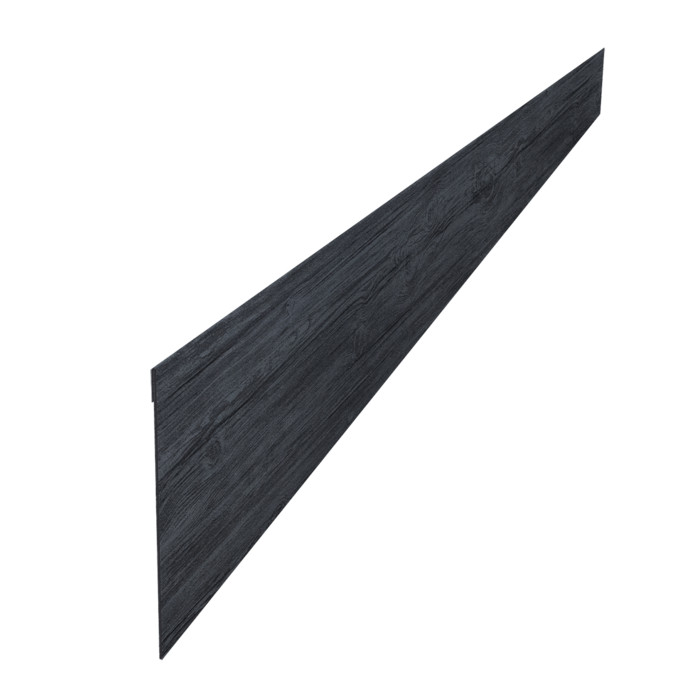Ламель забора жалюзи Palermo стартовая/финишная для калиток и ворот 0,45 Print Premium Grey Wood TwinColor