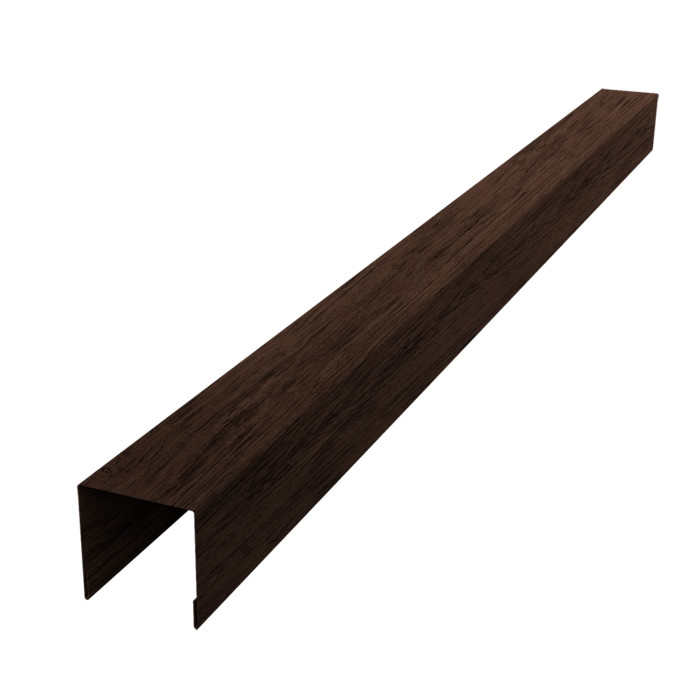 Планка вертикальная лицевая для забора жалюзи Palermo 0,45 Print-double Elite Antique Wood (1,8м)