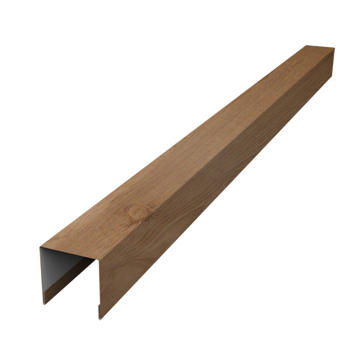 Планка вертикальная лицевая для забора жалюзи Palermo 0,45 Print Premium Pine Wood Fresh (2м)