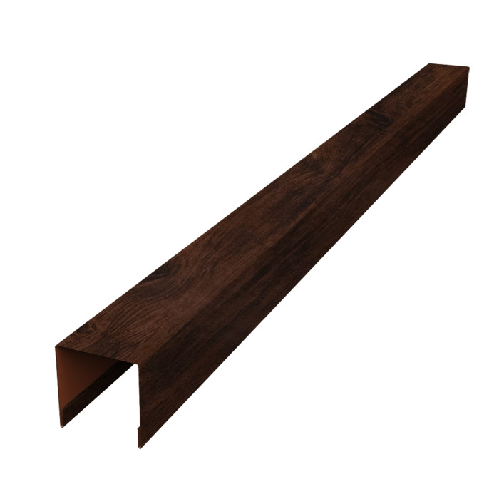 Планка вертикальная лицевая для забора жалюзи Palermo 0,45 Print Elite Cherry Wood TwinColor (3м)