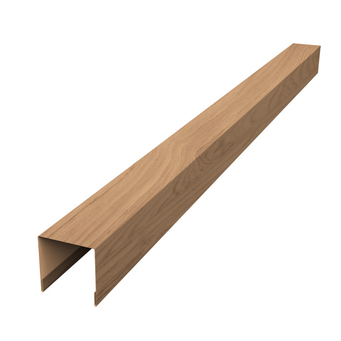 Планка вертикальная лицевая для забора жалюзи Palermo 0,45 Print Elite Honey Wood TwinColor (1,8м)