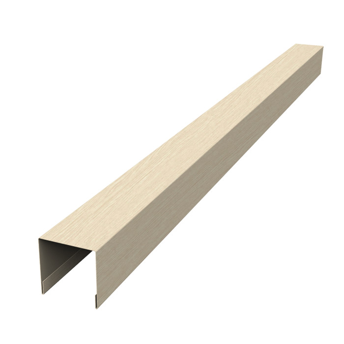 Планка вертикальная лицевая для забора жалюзи Palermo 0,45 Print Elite Milky Wood TwinColor (1,8м)
