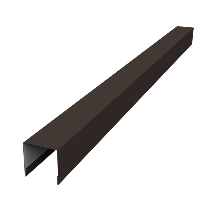 Планка вертикальная лицевая для забора жалюзи Palermo 0,5 PurPro Matt 275 RR 32 темно-коричневый (2,5м)